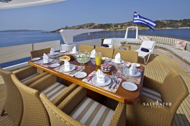 Suncoco Luxury Motor Yacht for Charter in Greece and Mediterranean. Saltwater Yachts