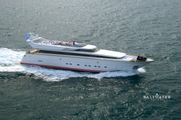 Pollux Cantieri Di Pisa Akhir 110 Luxury Motor Yacht for charter in Greece and Mediterranean. Saltwater Yachts